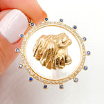 Load image into Gallery viewer, Buy 14K Gold Round Pendant