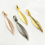 Load image into Gallery viewer, DC462. Diamond Sterling Silver Leaf Pendant