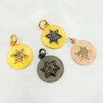 Load image into Gallery viewer, Diamond Sterling Silver Round Star Charm