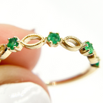 Load image into Gallery viewer, 14K Solid Gold Emerald Ring.