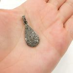 Load image into Gallery viewer, DP227. Diamond Sterling Silver Drop Pendant