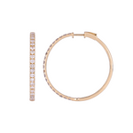 Load image into Gallery viewer, 14K Solid Gold Diamond Round Hoop