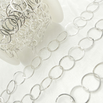 Load image into Gallery viewer, Sterling Silver Flat Round Link Chains