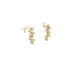 Load image into Gallery viewer, EFF52403. 14k Solid Gold Diamond Dangle Stud Earrings