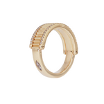 Load image into Gallery viewer, 14K Solid Gold Diamond Double Band Ring