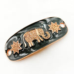 Load image into Gallery viewer, Silver Oval Enamel Connector