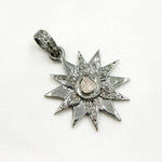 Load image into Gallery viewer, DP279. Diamond Silver Star Pendant with Polki Diamond