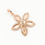 Load image into Gallery viewer, DP282. Diamond Sterling Silver Flower Pendant with Polki Diamond