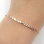 Load image into Gallery viewer, BFK60738Y. 14K Solid Gold Baguette Diamond Bracelet