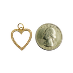 Load image into Gallery viewer, GDP02. 14K Solid Gold Diamond Heart Shape Charm