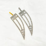 Load image into Gallery viewer, DP057. Diamond & Sterling Silver Horn Shape Pendant