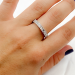 Load image into Gallery viewer, 14k Solid White Gold Diamond Ring.