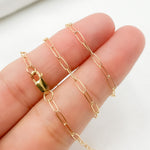 Load image into Gallery viewer, 14K Gold-Filled Smooth Paperclip Finished Necklace