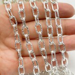 Load image into Gallery viewer, Buy Sterling Silver Round Diamond Cut Paperclip Chain