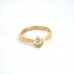 Load image into Gallery viewer, 14k Solid Yellow Gold Diamond Moon and Star Ring.