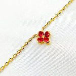 Load image into Gallery viewer, NT403413RU. 14K Solid Gold Diamond and Gemstone Flower Necklace