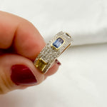 Load image into Gallery viewer, 14k Solid Gold Diamond and Multi Sapphire Ring.