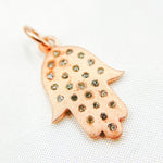 Load image into Gallery viewer, DP447. Diamond Sterling Silver Hamsa Pendant