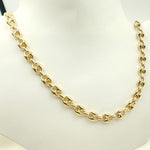 Load image into Gallery viewer, 14K Solid Yellow Gold Marina Style Link Chain