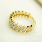 Load image into Gallery viewer, 14K Solid Gold Diamond Band Ring.