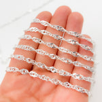 Load image into Gallery viewer, Y141SS. Sterling Silver Singapore Link Chain