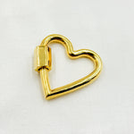 Load image into Gallery viewer, DC1002. Sterling Silver Heart Screw Clasp