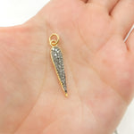 Load image into Gallery viewer, DC865. Diamond Sterling Silver Leaf Pendant