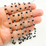 Load image into Gallery viewer, Shop Now Black Spinel Sterling Silver Wire Chain