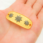 Load image into Gallery viewer, DC962. Diamond Sterling Silver Long Oval Star Connector