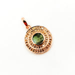 Load image into Gallery viewer, Buy Diamond Sterling Silver Round Pendant with Gemstone