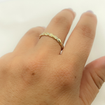 Load image into Gallery viewer, 14K Solid Gold Diamond Twist Ring.