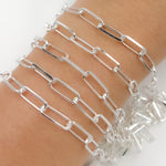 Load image into Gallery viewer, Sterling Silver Diamond Cut Paperclip Chains