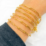 Load image into Gallery viewer, 14K Gold Filled Hammered Paperclip Chain