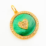 Load image into Gallery viewer, GDP229. 14K Gold Round Heart Pendant