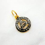 Load image into Gallery viewer, Diamond Sterling Silver Round Triangle Charm
