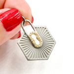 Load image into Gallery viewer, Buy Now Diamond Sterling Silver Lock Pendant