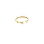 Load image into Gallery viewer, 14k Solid Gold Arrow Diamond Ring.