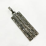 Load image into Gallery viewer, DP389. Diamond Sterling Silver Rectangle Pendant