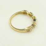 Load image into Gallery viewer, 14K Solid Gold Hexagons Diamond Ring.