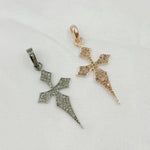 Load image into Gallery viewer, DP304. Diamond Sterling Silver Cross Pendant