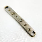 Load image into Gallery viewer, DC976. Diamond Sterling Silver Long Oval Connector