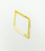 Load image into Gallery viewer, Gold Plated 925 Sterling Silver Diamond Shape 35x21mm
