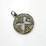 Load image into Gallery viewer, DC431. Diamond Sterling Silver Round Butterfly Charm