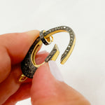 Load image into Gallery viewer, DC696. Diamond Sterling Silver Oval Lobster Clasp