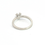Load image into Gallery viewer, 14k Solid Gold Diamond Flower Ring.