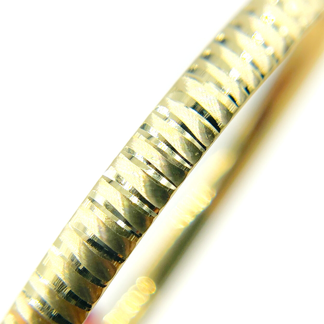 Bangle20. 14K Solid Gold Matte Textured Bangle