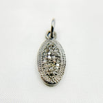 Load image into Gallery viewer, DC520. Diamond Sterling Silver Oval Charm