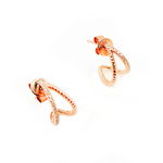 Load image into Gallery viewer, 14K Rose Gold Diamond Stud Earrings