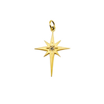 Load image into Gallery viewer, 14K Gold with Diamonds Bethlehem Star Shape Charm. GDP38