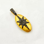 Load image into Gallery viewer, DP288. Diamond Sterling Silver Oval Star and Rhombus Pendant